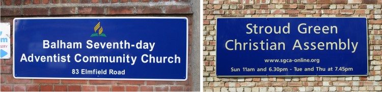 signs for churches